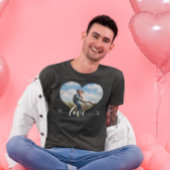 Heart Shaped Love Script Photo Custom T-shirt