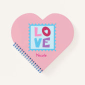 Heart Shaped Love Stamp Notitieboek (Voorkant)