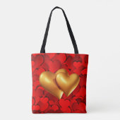 Heart Shaped Love Symbols Canvas tas (Achterkant)