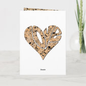 Heart-Shaped Love Typography with Musical Notes Kaart (Achterkant)