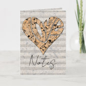 Heart-Shaped Love Typography with Musical Notes Kaart (Voorkant)