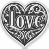 Heart Shaped Love vinyl sticker (Voorkant)