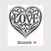Heart Shaped Love vinyl sticker (Vel)