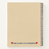 Heart Shaped Moon in de Sterrennacht Sky Notitieboek (Achterkant)