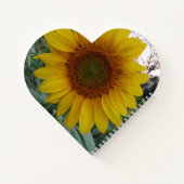 Heart Shaped Notebook with Bright Sunflower Cover Notitieboek (Achterkant)