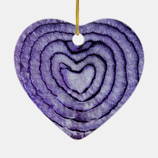 Heart Shaped Onion Keramisch Ornament (Achterkant)