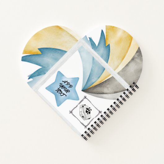 Heart Shaped Personalized Notebook Notitieboek (Achterkant)