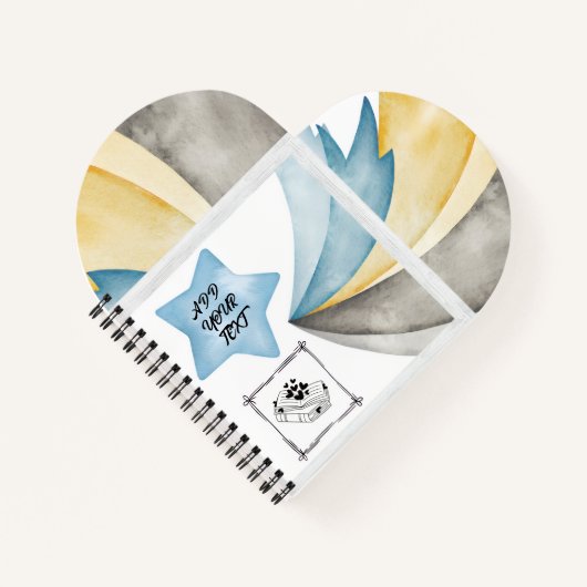 Heart Shaped Personalized Notebook Notitieboek (Voorkant)