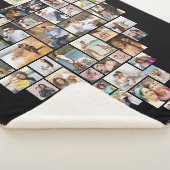 Heart Shaped Photo Collage 51 Afbeelding Sjabloon Sherpa Deken (3/4)