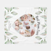 Heart Shaped Photo Collage Beste mama ooit Greener Fleece Deken (Voorkant (Horizontaal))