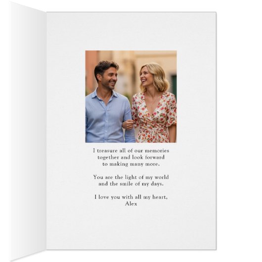 Heart Shaped Photo Collage Custom Valentines Day (Binnen (Rechts))