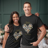 Heart Shaped Photo Collage Funeral Celebration T-shirt