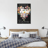 Heart Shaped Photo Collage Happiness is ... Famili Canvas Afdruk (Insitu (Slaapkamer))