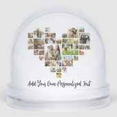 Heart Shaped Photo Collage Sneeuwbol (Voorkant)