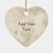 Heart Shaped Photo Lijst Floral Keramisch Ornament (Achterkant)