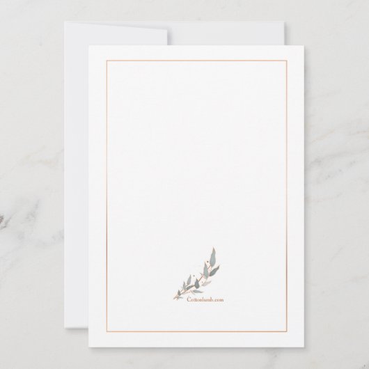 Heart Shaped Photo Save the Date Announding Aankondiging (Achterkant)