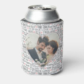 Heart Shaped Photo True Love Valentijns  of Wedden Blikjeskoeler (Blikje Achterkant)