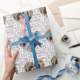 Heart Shaped Photo True Love Valentijns  of Wedden Cadeaupapier