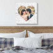 Heart Shaped Photo True Love Valentijns  of Wedden Canvas Afdruk (Insitu (Slaapkamer))