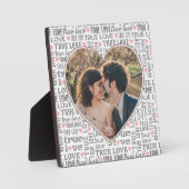 Heart Shaped Photo True Love Valentijns of Wedden Fotoplaat (Voorkant)