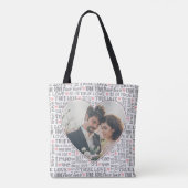 Heart Shaped Photo True Love Valentijns of Wedden Tote Bag (Achterkant)