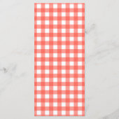 Heart Shaped Pizza Menu Card | Red Checkered (Achterkant)