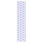 Heart Shaped Plaid Pink Blue Pastel Table Runner Korte Tafelloper (Voorkant)