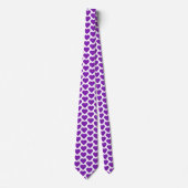 Heart Shaped Plaid Purple Pink Black Neck Tie Stropdas (Voorkant)