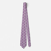 Heart Shaped Plaid Purple Pink Neck Tie Stropdas (Voorkant)
