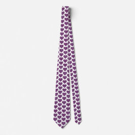 Heart Shaped Plaid Purple Pink Neck Tie Stropdas