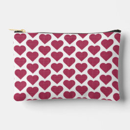 Heart Shaped Plaid Red Pink Etui