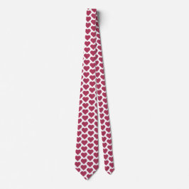 Heart Shaped Plaid Red Pink Neck Tie Stropdas