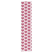 Heart Shaped Plaid Red Pink Table Runner Korte Tafelloper (Voorkant)