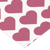 Heart Shaped Plaid Red Pink Table Runner Korte Tafelloper (Hoek)