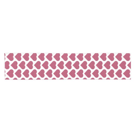 Heart Shaped Plaid Red Pink Table Runner Korte Tafelloper (Horizontaal)