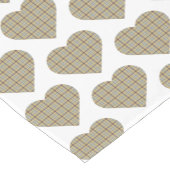 Heart Shaped Plaid Tan Blue White Table Runner Korte Tafelloper (Hoek)