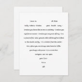 Heart Shaped Poetry Card Bedankkaart (Voorkant / Achterkant)