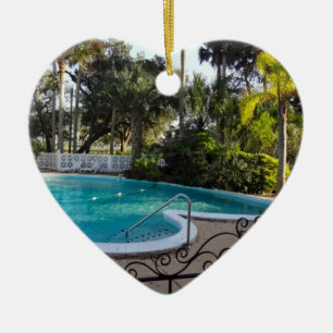 Heart Shaped Pool Lily Inn - Daytona Beach Keramisch Ornament
