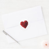 Heart Shaped Red Roses- Ronde Sticker (Envelop)