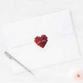 Heart Shaped Red Roses- Ronde Sticker (Envelop)
