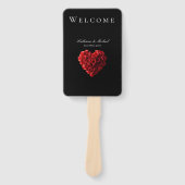 Heart Shaped Red Roses-Wedding- Handwaaier (Voorkant)