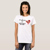 Heart Shaped Red Tomato Jokes Quotes T-Shirt (Voorkant volledig)