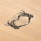 Heart Shaped Skeleton Hands Creepy Gothic Weddensc Acryl Uitnodigingen (Laagn)