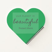 Heart-shaped spiral notebook/draaiboek notitieboek (Achterkant)