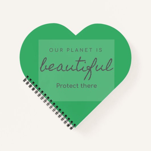 Heart-shaped spiral notebook/draaiboek notitieboek (Voorkant)