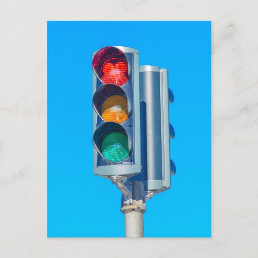 Heart-Shaped Stop Light, Akureyri, Iceland Briefkaart (Voorkant)