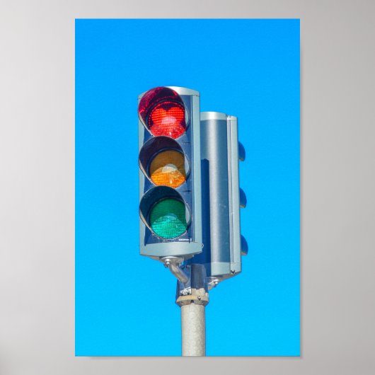 Heart-Shaped Stop Light, Akureyri, Iceland Poster (Voorkant)