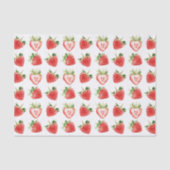 Heart Shaped Strawberries Birthday Tissuepapier (Voorkant)
