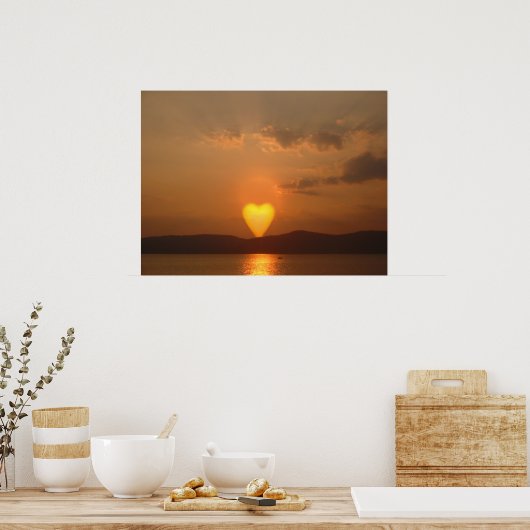 Heart Shaped Sun Print (Keuken)