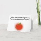 Heart Shaped Tomato geen bericht Feestdagen Kaart (Achterkant)